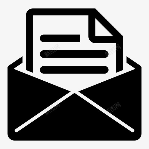 邮件电子邮件信件图标svg_新图网 https://ixintu.com 信件 打开 消息 电子邮件 邮件 邮寄 阅读