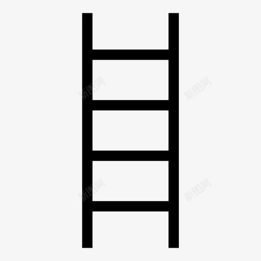 梯子楼梯台阶图标svg_新图网 https://ixintu.com 台阶 向上 工人 梯子 楼梯 横档梯子