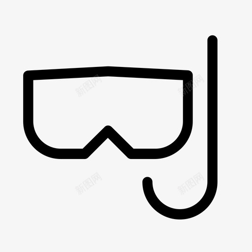 潜水眼镜谷歌图标svg_新图网 https://ixintu.com 夏季! 潜水 潜水装备 眼镜 谷歌