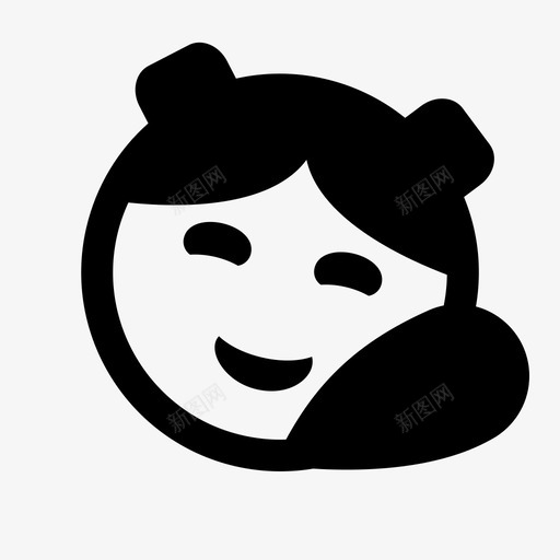 用户邮票斜视图标svg_新图网 https://ixintu.com 休息 女孩 平原 微笑 快乐 斜视 枕头 欢乐 用户 用户图标 睡眠 邮票