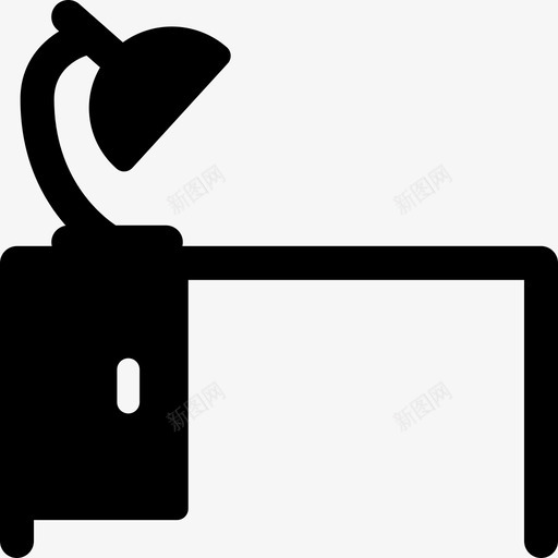 办公桌工人台灯图标svg_新图网 https://ixintu.com 书房角 办公桌 台灯 家具 工人 工作 阅读