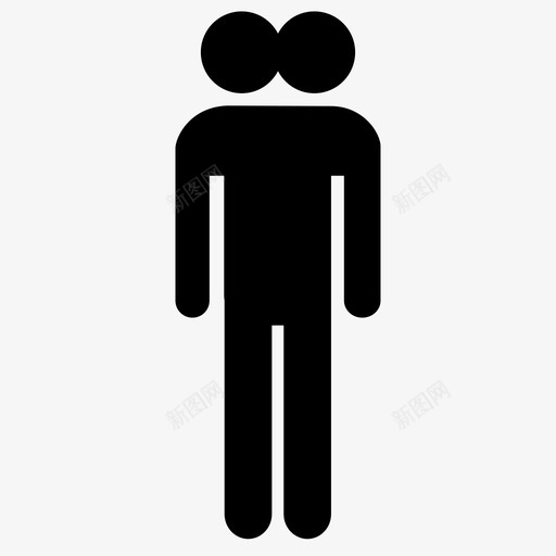 连体双胞胎人暹罗人图标svg_新图网 https://ixintu.com 人 暹罗人 连体双胞胎