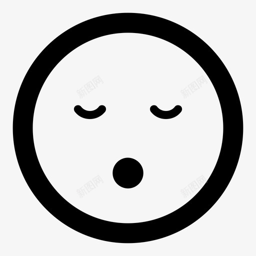困倦面部表情感觉图标svg_新图网 https://ixintu.com 困倦 情绪 感觉 睡眠 睡着 笑脸 脸 面部表情