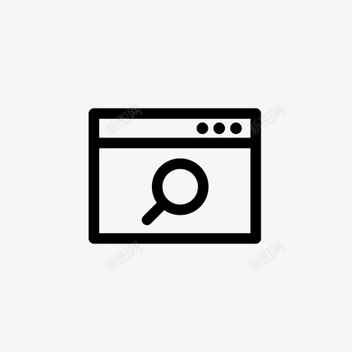 浏览器www网站图标svg_新图网 https://ixintu.com www 外观 搜索 放大镜 浏览器 界面和网络图标 网站 网络 镜头 页面