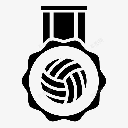 排球奖章成功运动图标svg_新图网 https://ixintu.com 奖品 奖牌 徽章 成功 排球奖章 获胜 运动 运动员 金牌