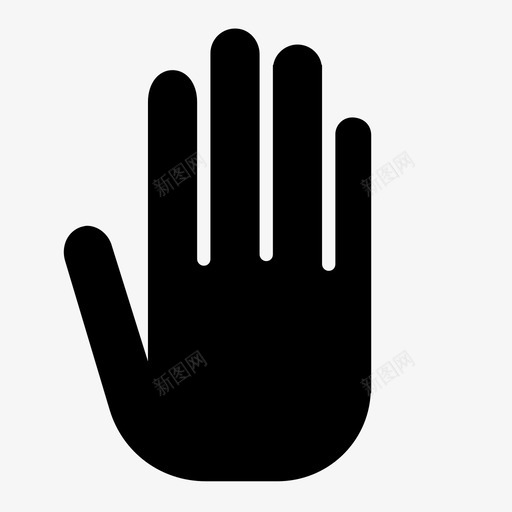 手拇指停止图标svg_新图网 https://ixintu.com 停止 小心 手 手指 手掌 拇指 拳头 握持 握紧 牵引