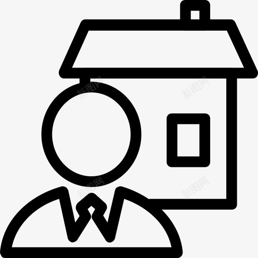 房地产经纪人经纪人客户图标svg_新图网 https://ixintu.com 住宅 客户 房地产经纪人 物业 经纪人