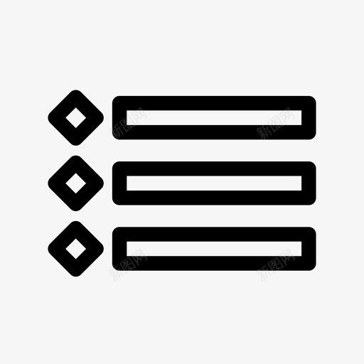 菜单项目符号布局图标svg_新图网 https://ixintu.com 其他图标30 列表 布局 线框 菜单 项目符号