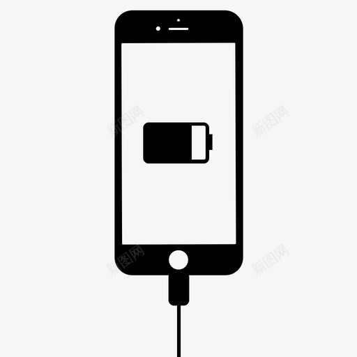 智能手机充电增强通电图标svg_新图网 https://ixintu.com iphone iphone6 增强 孵化 智能手机充电 移动 通电 重新启动