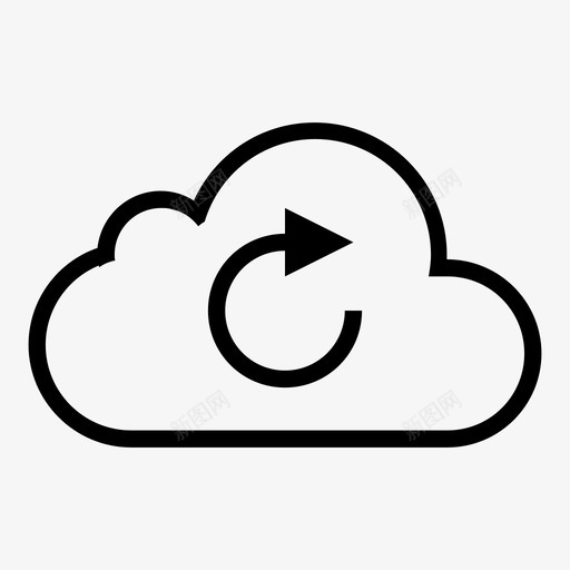 云刷新备份联机图标svg_新图网 https://ixintu.com ios7 云刷新 备份 存储 恢复 提示 联机 连接云 重新连接 重新连接云