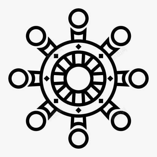 轮船船轮图标svg_新图网 https://ixintu.com 海 海盗 船 船舵 船轮 轮