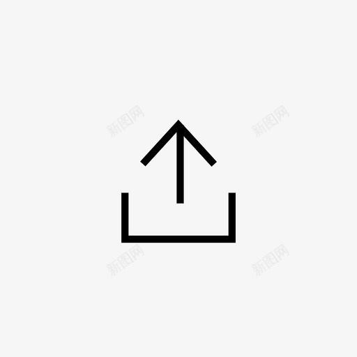 分享向上箭头参与图标svg_新图网 https://ixintu.com 享受 分享 参与 发件箱 向上箭头 导出 应用图标瘦 按钮 爱 理由 给予