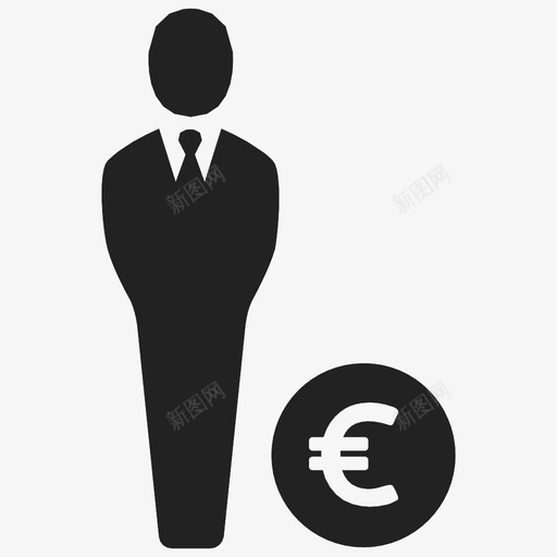 收入销售员利润图标svg_新图网 https://ixintu.com 买家 人员 利润 工资 收入 收益 欧元 现金 销售员