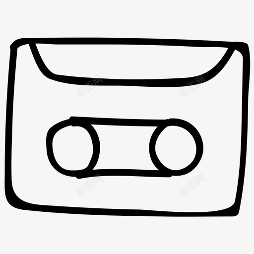 磁带音乐手绘涂鸦图标svg_新图网 https://ixintu.com 磁带 音乐手绘涂鸦图标