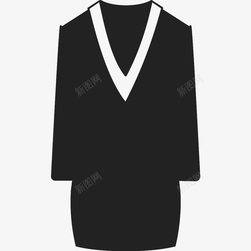 连衣裙v领衬衫图标svg_新图网 https://ixintu.com v领 休闲 女士 服装 漂亮 衣服 衬衫 连衣裙 餐厅