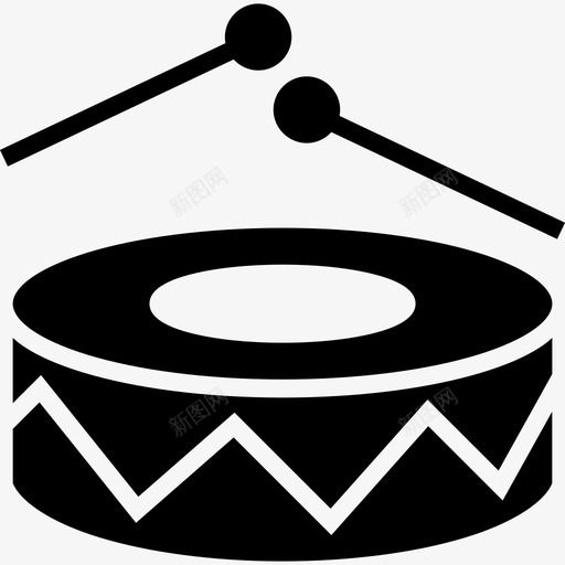 鼓圈套演奏图标svg_新图网 https://ixintu.com 乐器 圈套 圣诞节 声音 打击乐 演奏 砰砰 节拍 音乐 鼓