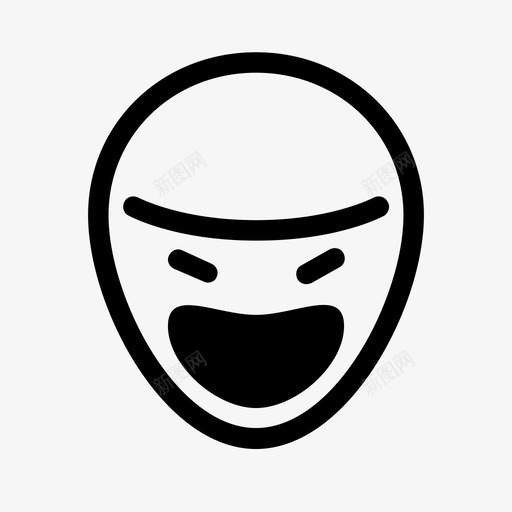 笑面部表情感觉图标svg_新图网 https://ixintu.com 傻瓜 咧嘴笑 微笑 情绪 感觉 搞笑 笑 面部表情