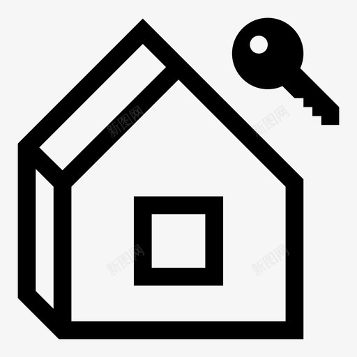 房屋房间住宅图标svg_新图网 https://ixintu.com 住宅 地下室 开放式 房主 房地产 房屋 房屋钥匙 房间 物业 钥匙