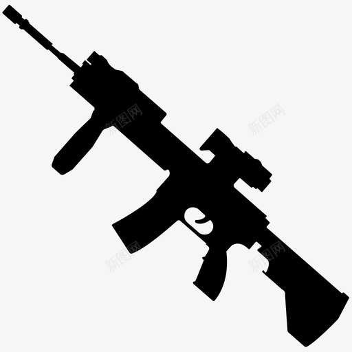 步枪战争士兵图标svg_新图网 https://ixintu.com 士兵 战争 枪械 步枪 武器固体图标 气枪 轻机枪