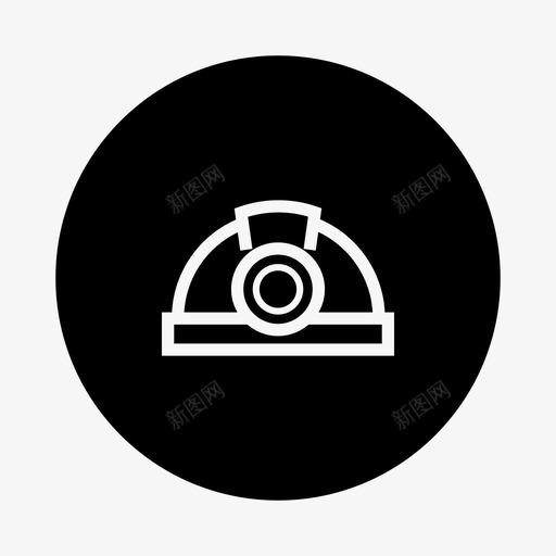 安全帽建筑黑暗图标svg_新图网 https://ixintu.com 保护 地雷 塑料 头盔 安全帽 建筑 挖掘 灯 黑暗