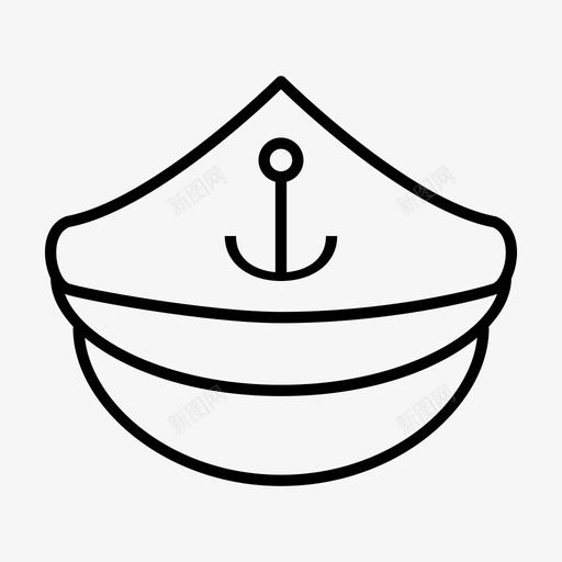 水手帽航海帽划船帽图标svg_新图网 https://ixintu.com nautica-航海图标系列 划船帽 水手帽 航海帽 锚帽
