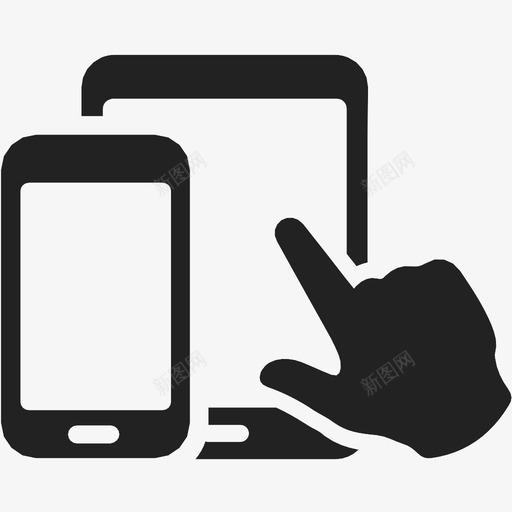 设备触摸屏技术图标svg_新图网 https://ixintu.com 响应式 平板电脑 技术 电话 移动电话 移动设备 触控 触摸屏 设备