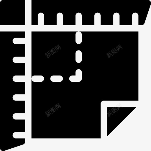 尺工具90度直图标svg_新图网 https://ixintu.com 90度 创意 尺工具 木匠 测量 直 线 角度 设计 设计实心图标