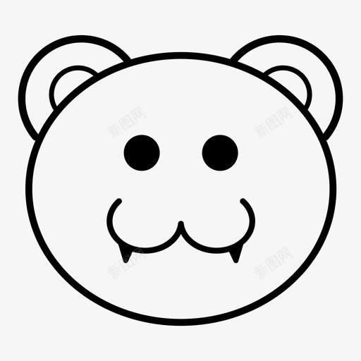魔鬼动物熊图标svg_新图网 https://ixintu.com 动物 吃 吸血鬼 尖牙 恐怖 搞笑猴子 滑稽 熊 猴子 魔鬼
