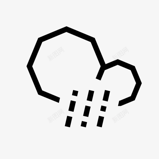 冰雹雨雪天气图标svg_新图网 https://ixintu.com 冰雹雨雪天气