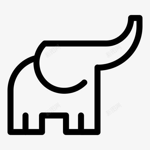 大象图标svg_新图网 https://ixintu.com 大象
