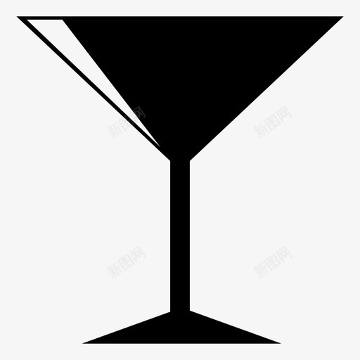 马提尼杯酒廊玻璃器皿图标svg_新图网 https://ixintu.com 玻璃器皿 酒吧 酒廊 酒类 饮料 马提尼杯 鸡尾酒杯