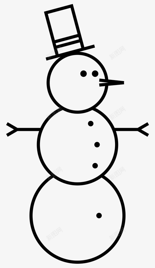 雪人胡萝卜圣诞节图标svg_新图网 https://ixintu.com 假日 冬天 圣诞节 帽子 胡萝卜 雪人
