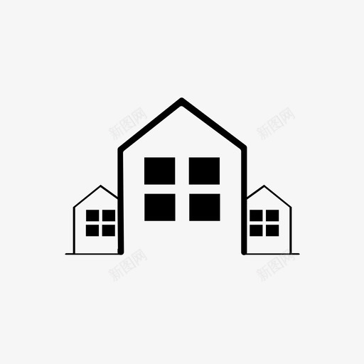 房屋休息场所房地产图标svg_新图网 https://ixintu.com 休息场所 位置 家 小屋 居住空间 房地产 房屋 旅社 简陋住所