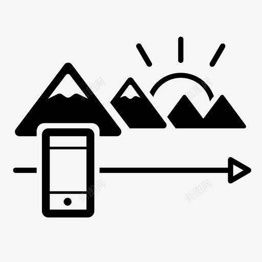 全景智能手机摄影山脉图标svg_新图网 https://ixintu.com 全景 山脉 摄影和照相机 日出 智能手机摄影 照相机 风景