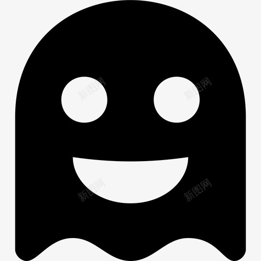 鬼魂表情快乐图标svg_新图网 https://ixintu.com 微笑 快乐 表情 鬼魂