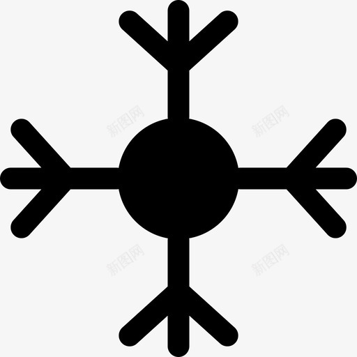 雪花天气降水图标svg_新图网 https://ixintu.com 冬天 冰 圣诞节 天气 寒冷 装饰性 降水 雪花