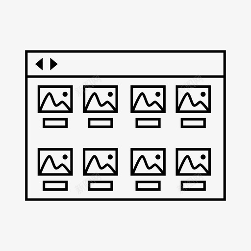 线框用户体验模板图标svg_新图网 https://ixintu.com 产品商店 功能 客户 布局 模板 浏览器 用户体验 电子商务 画廊 线框 网格