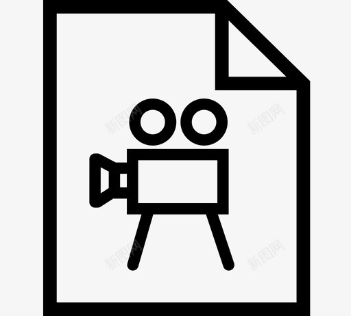电影文件真实图标svg_新图网 https://ixintu.com 图片 多媒体 文档 文章 材料 电影 电影文件 真实 视频