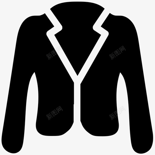 小西装波莱罗耸肩图标svg_新图网 https://ixintu.com 外套 夹克 小西装 斯宾塞 服装 波莱罗 耸肩 衣服