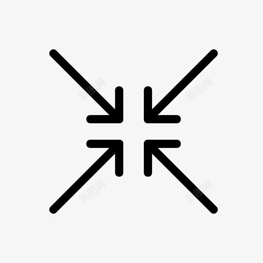 最小化箭头减少图标svg_新图网 https://ixintu.com aami轮廓 全屏 减少 最小化 箭头 缩小 聚焦 降级
