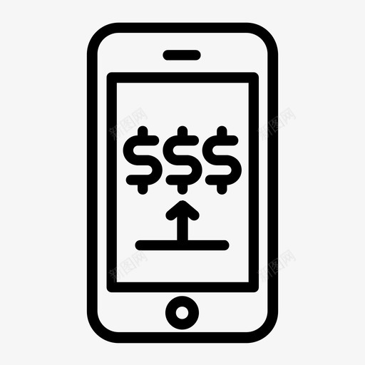 货币智能手机版税图标svg_新图网 https://ixintu.com iphone 利润 手机 手机概述 收入 收益 智能手机 版税 网上银行 财务 货币