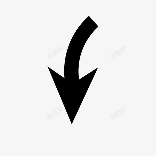 下标志路路径图标svg_新图网 https://ixintu.com 下 下箭头 方向标志 标志路 标记 路径