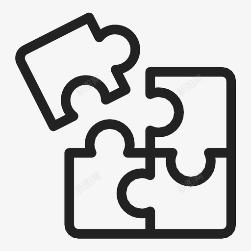 拼图拼图游戏适合图标svg_新图网 https://ixintu.com 创造力 思考 拼图 拼图游戏 构建 适合