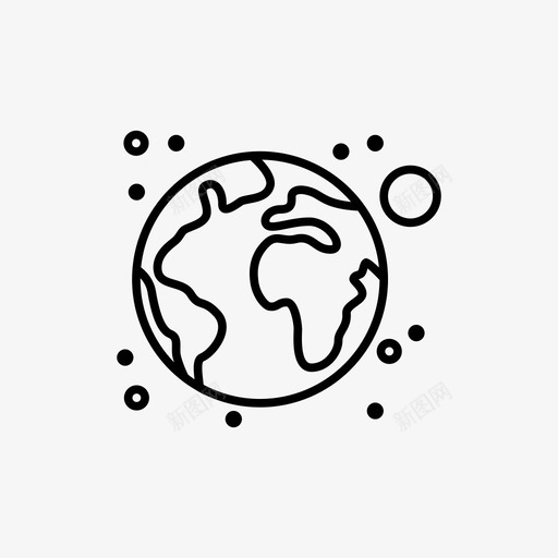 地球行星卫星图标svg_新图网 https://ixintu.com 卫星 地球 外太空 太空 太阳系 恒星 月球 科学 行星