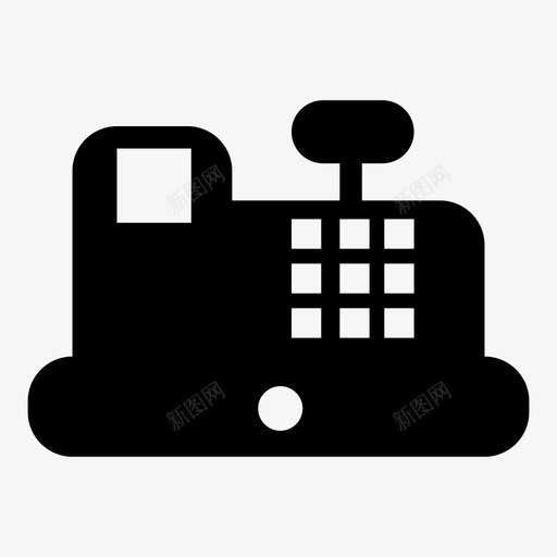 收银台购物付款图标svg_新图网 https://ixintu.com 付款 市场 收银台 收银机 柜台 电子商务 设备 货币 购物