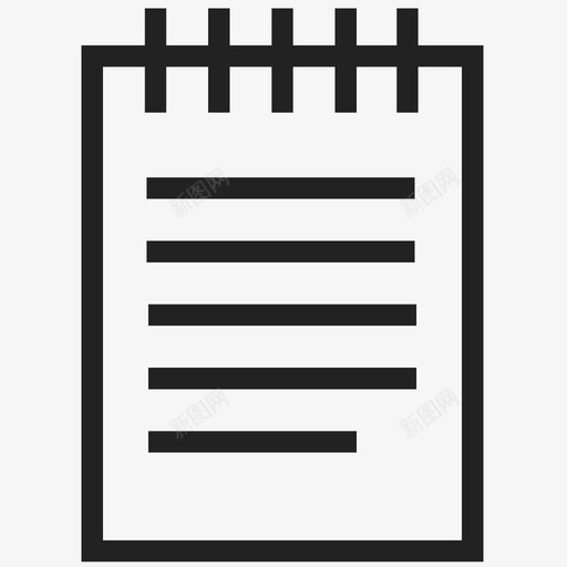 记事本书写螺旋装订记事本图标svg_新图网 https://ixintu.com 书写 列表 办公室 笔记 笔记本 纸张 螺旋装订 螺旋装订记事本 记事本