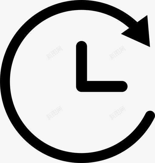 时钟计时器逆时针图标svg_新图网 https://ixintu.com 手表 时钟 时间 计时器 逆时针