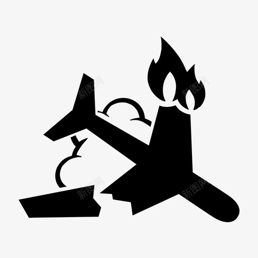 飞机失事悲剧火灾图标svg_新图网 https://ixintu.com 事故 悲剧 死亡 火灾 烧伤 运输 飞机 飞机失事