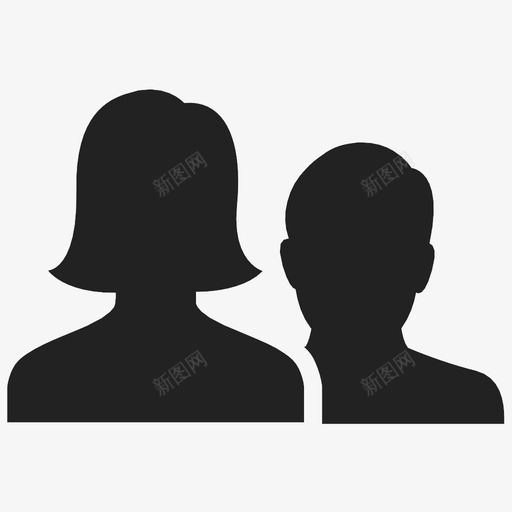 夫妻女人妻子图标svg_新图网 https://ixintu.com 丈夫 夫妻 女人 女士 女孩 妻子 情人 情侣 社交网络