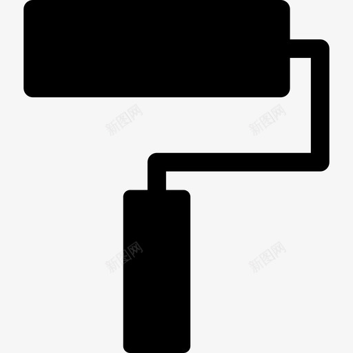 油漆辊黑色轮廓工器具科学技术图标svg_新图网 https://ixintu.com 工器具 油漆辊黑色轮廓 科学技术
